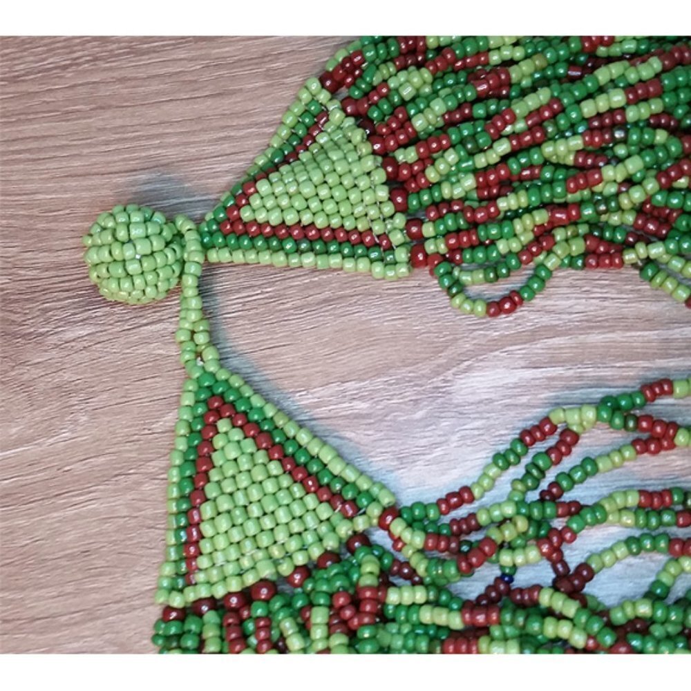 Artisan Handcrafted Layered Statement Seed Bead N… - image 4